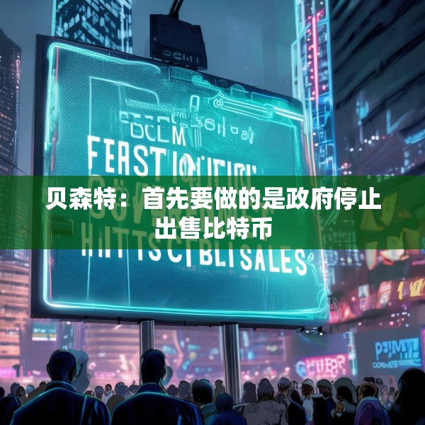 贝森特：首先要做的是政府停止出售比特币
