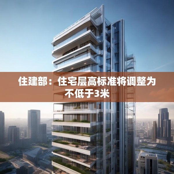 住建部：住宅层高标准将调整为不低于3米