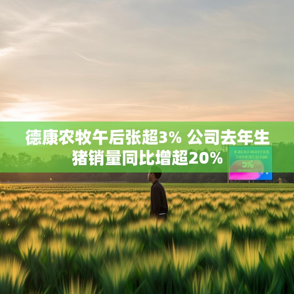 德康农牧午后张超3% 公司去年生猪销量同比增超20%