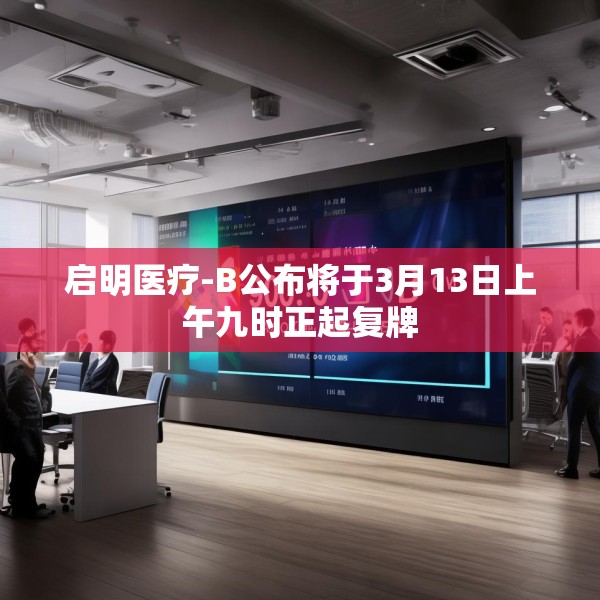启明医疗-B公布将于3月13日上午九时正起复牌