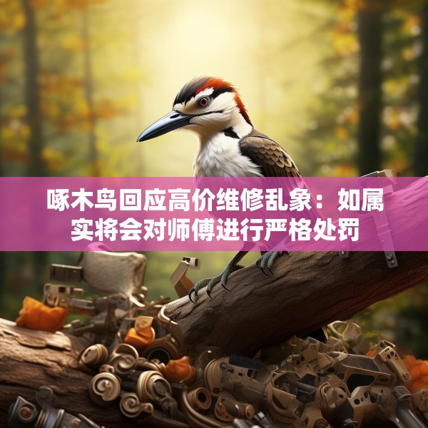 啄木鸟回应高价维修乱象：如属实将会对师傅进行严格处罚