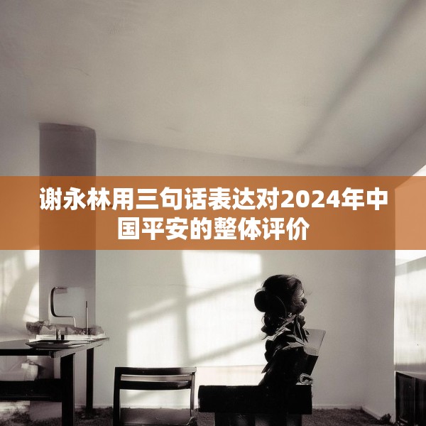 谢永林用三句话表达对2024年中国平安的整体评价