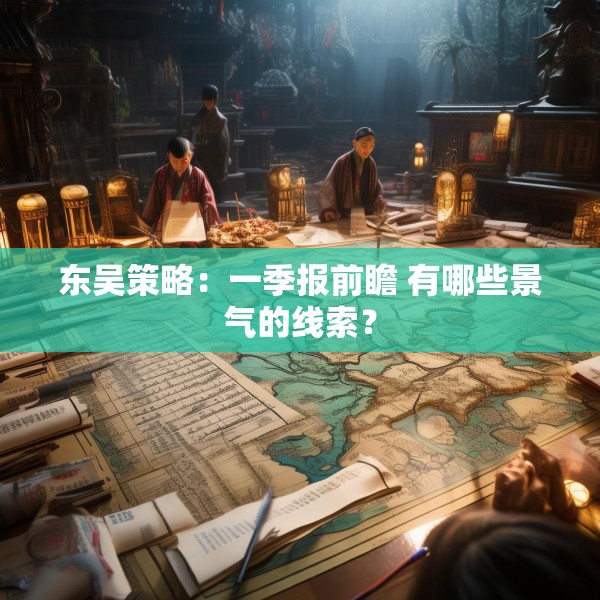 东吴策略：一季报前瞻 有哪些景气的线索？