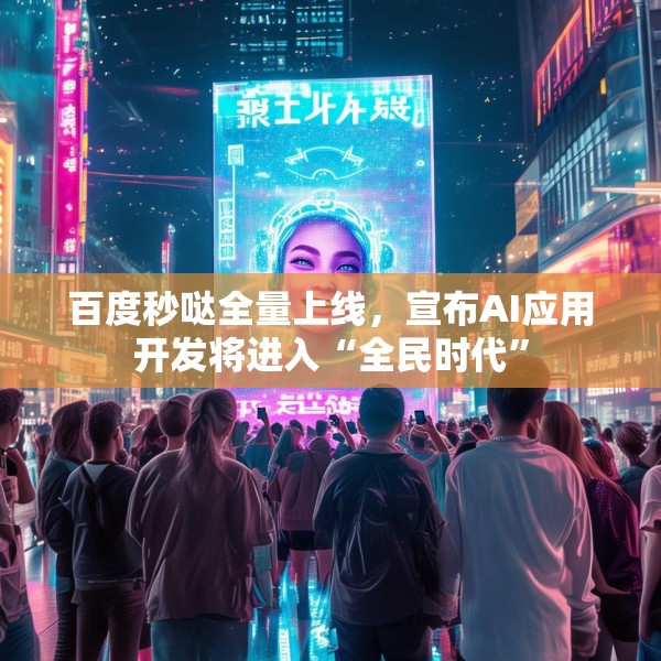 百度秒哒全量上线，宣布AI应用开发将进入“全民时代”