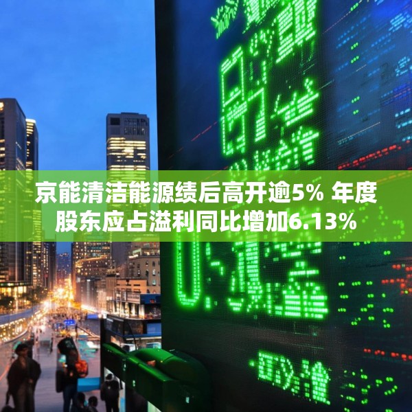 京能清洁能源绩后高开逾5% 年度股东应占溢利同比增加6.13%
