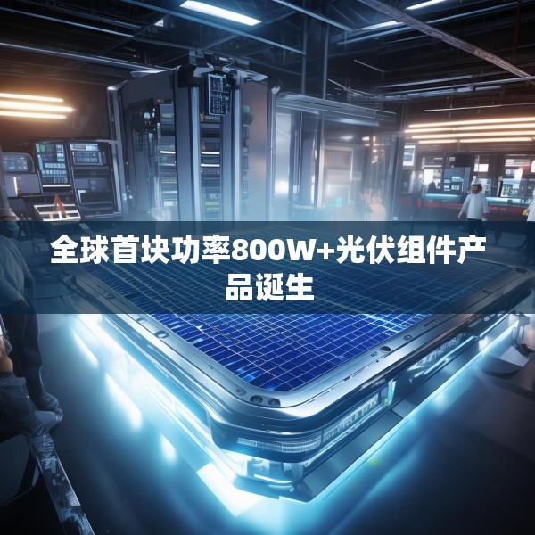 全球首块功率800W+光伏组件产品诞生