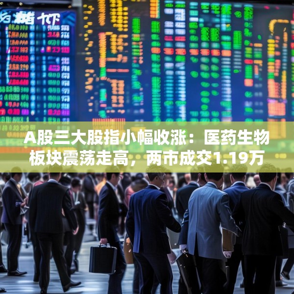 A股三大股指小幅收涨：医药生物板块震荡走高，两市成交1.19万亿元