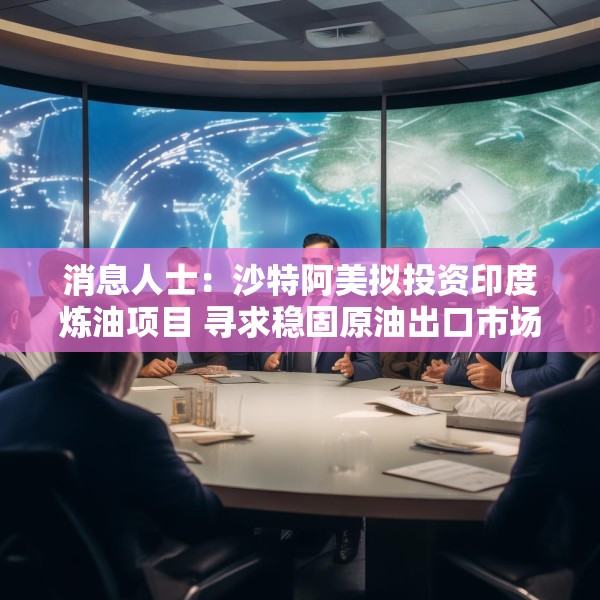 消息人士：沙特阿美拟投资印度炼油项目 寻求稳固原油出口市场