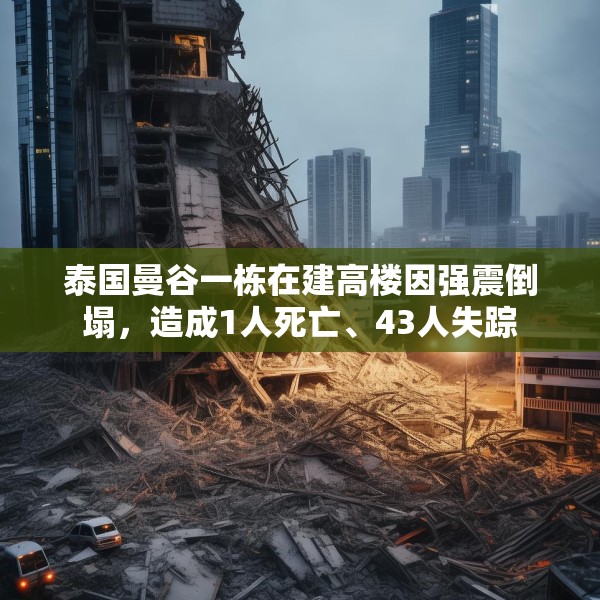 泰国曼谷一栋在建高楼因强震倒塌，造成1人死亡、43人失踪
