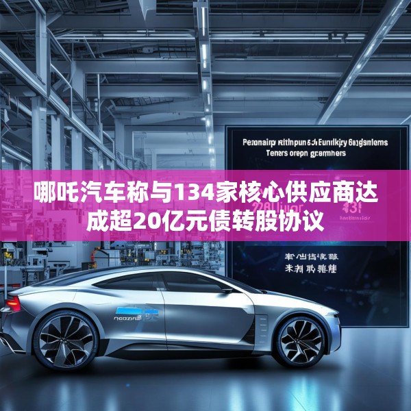哪吒汽车称与134家核心供应商达成超20亿元债转股协议