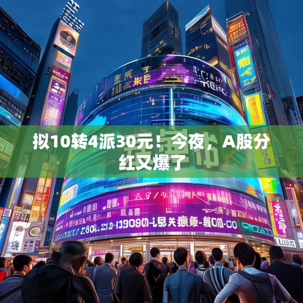 拟10转4派30元！今夜，A股分红又爆了