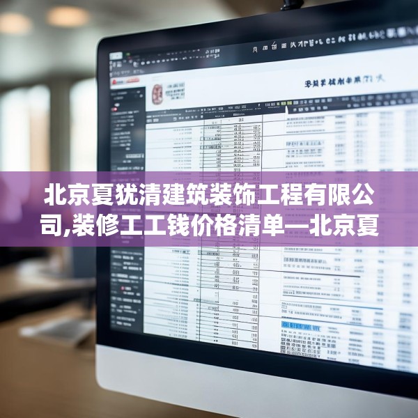 北京夏犹清建筑装饰工程有限公司,装修工工钱价格清单—北京夏犹清建筑装饰工程有限公司498.a374b375c378fgy.385lkjl