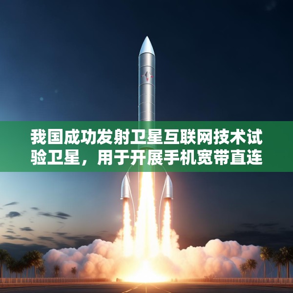 我国成功发射卫星互联网技术试验卫星，用于开展手机宽带直连卫星等