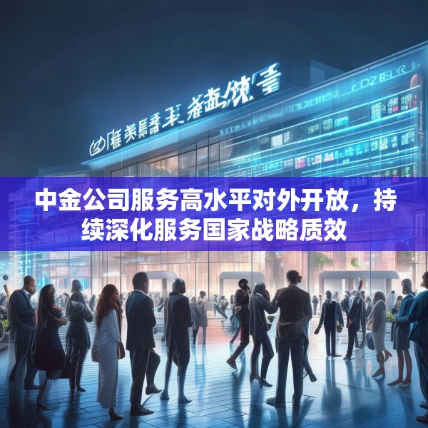 中金公司服务高水平对外开放，持续深化服务国家战略质效