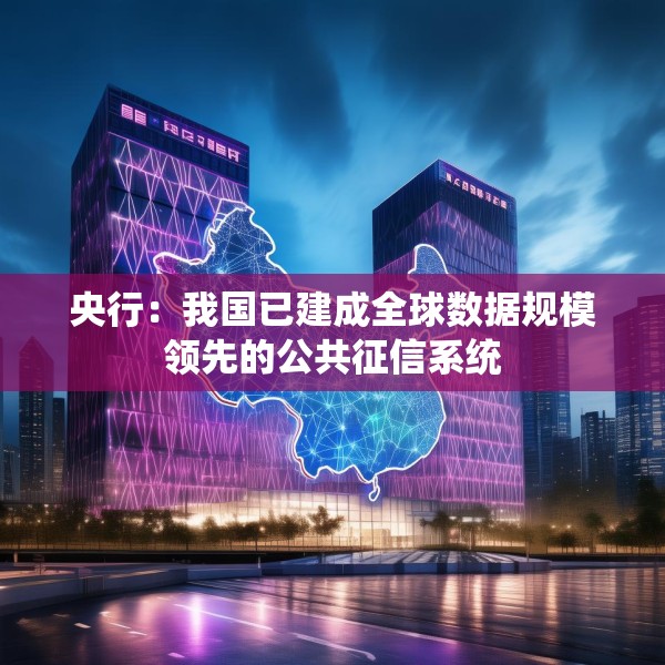 央行：我国已建成全球数据规模领先的公共征信系统