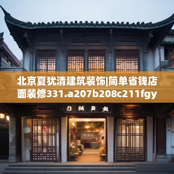 北京夏犹清建筑装饰|简单省钱店面装修331.a207b208c211fgy.218fdsfds