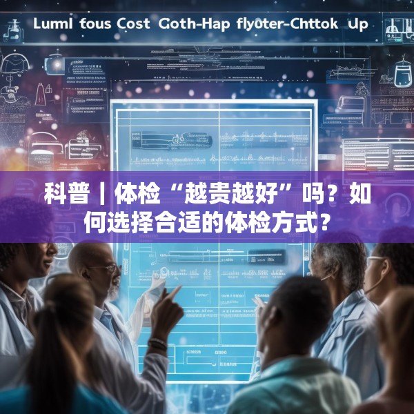 科普｜体检“越贵越好”吗？如何选择合适的体检方式？