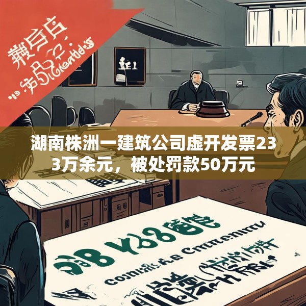 湖南株洲一建筑公司虚开发票233万余元，被处罚款50万元