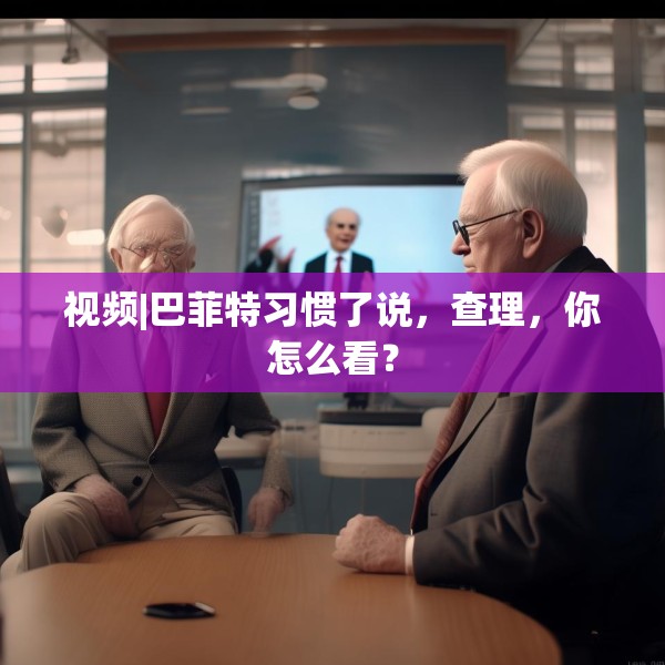 视频|巴菲特习惯了说，查理，你怎么看？