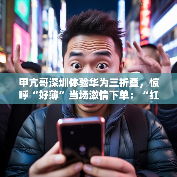 甲亢哥深圳体验华为三折叠，惊呼“好薄”当场激情下单：“红的黑的我都要！”