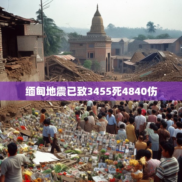 缅甸地震已致3455死4840伤