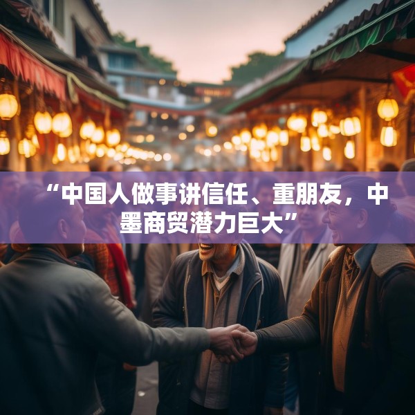 “中国人做事讲信任、重朋友，中墨商贸潜力巨大”