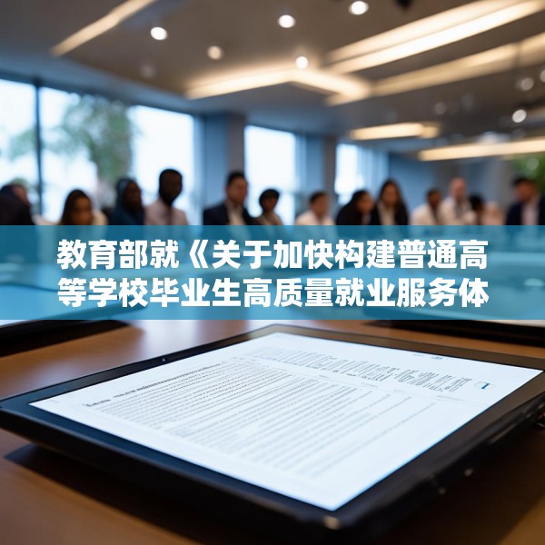 教育部就《关于加快构建普通高等学校毕业生高质量就业服务体系的意见》答问