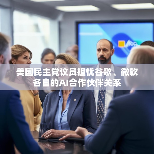 美国民主党议员担忧谷歌、微软各自的AI合作伙伴关系
