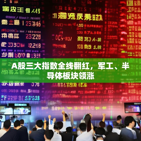 A股三大指数全线翻红，军工、半导体板块领涨