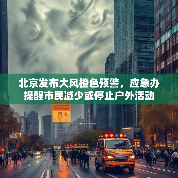 北京发布大风橙色预警，应急办提醒市民减少或停止户外活动