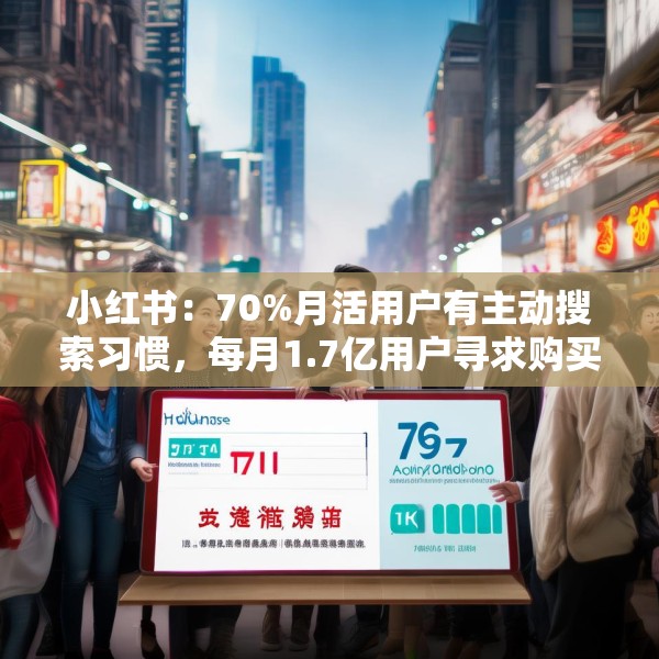 小红书：70%月活用户有主动搜索习惯，每月1.7亿用户寻求购买建议