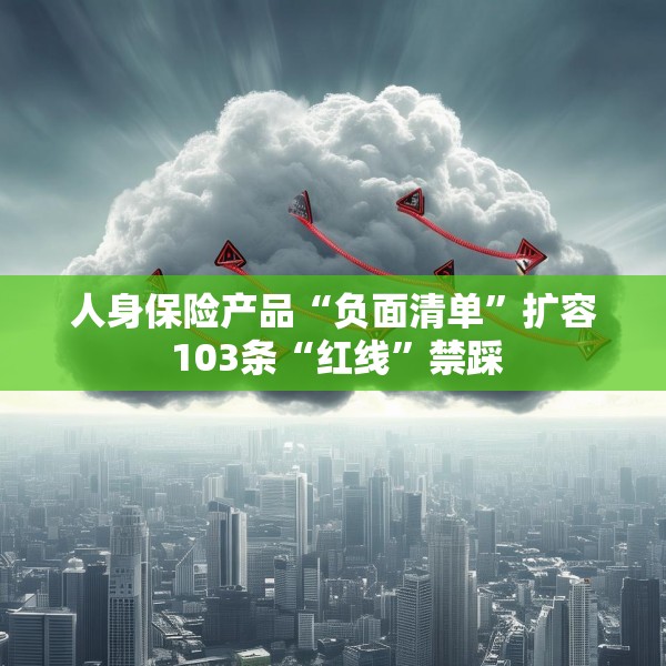 人身保险产品“负面清单”扩容 103条“红线”禁踩