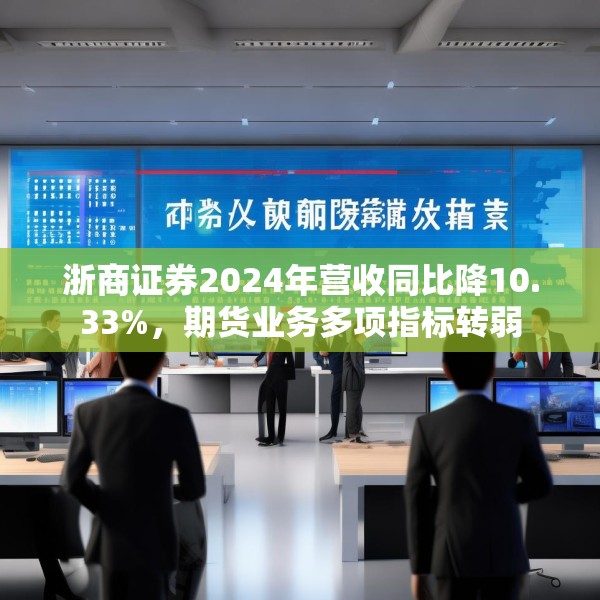 浙商证券2024年营收同比降10.33%，期货业务多项指标转弱