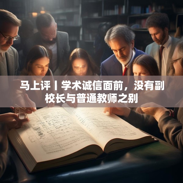 马上评丨学术诚信面前，没有副校长与普通教师之别
