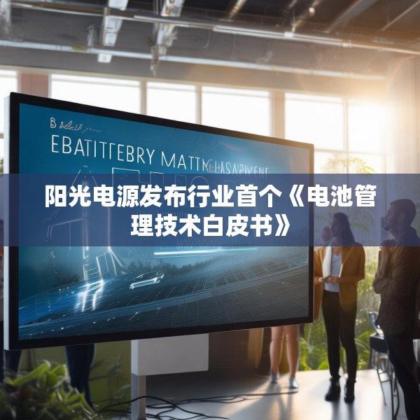 阳光电源发布行业首个《电池管理技术白皮书》