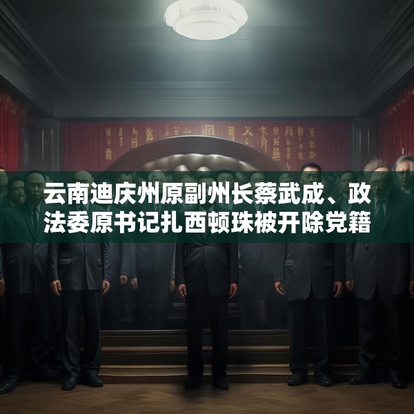 云南迪庆州原副州长蔡武成、政法委原书记扎西顿珠被开除党籍