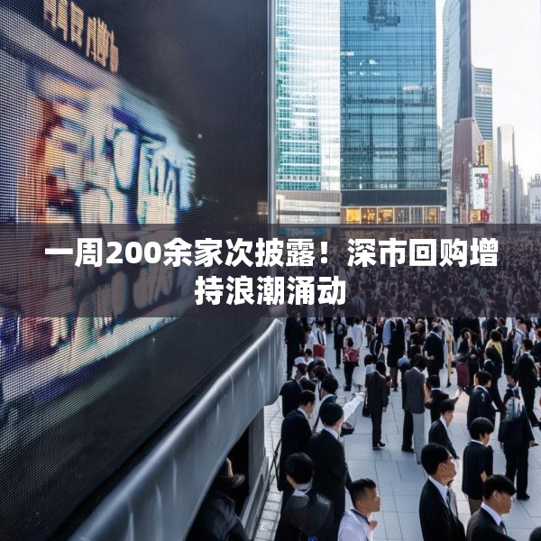 一周200余家次披露！深市回购增持浪潮涌动