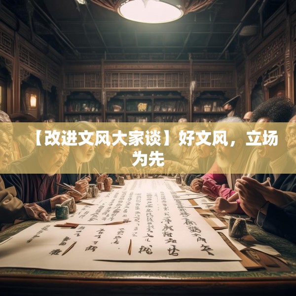 【改进文风大家谈】好文风，立场为先