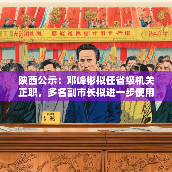 陕西公示：邓峰彬拟任省级机关正职，多名副市长拟进一步使用