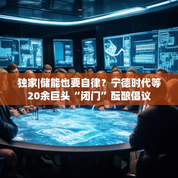 独家|储能也要自律？宁德时代等20余巨头“闭门”酝酿倡议