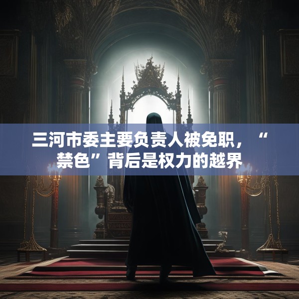 三河市委主要负责人被免职，“禁色”背后是权力的越界