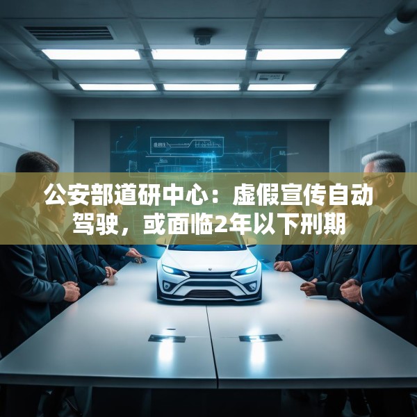 公安部道研中心：虚假宣传自动驾驶，或面临2年以下刑期