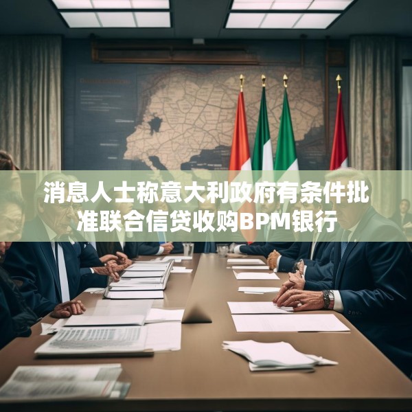 消息人士称意大利政府有条件批准联合信贷收购BPM银行