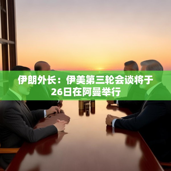 伊朗外长：伊美第三轮会谈将于26日在阿曼举行