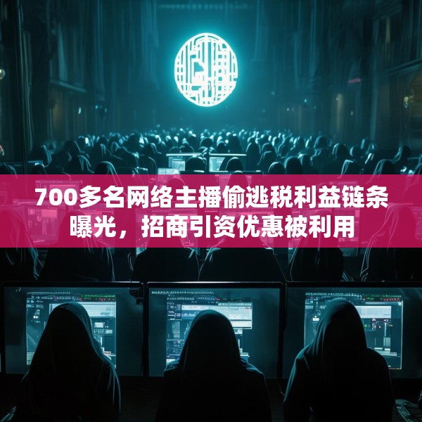 700多名网络主播偷逃税利益链条曝光，招商引资优惠被利用