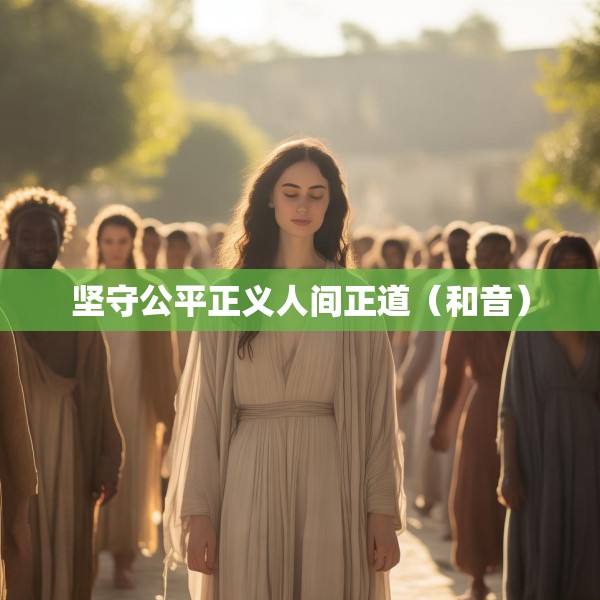坚守公平正义人间正道（和音）
