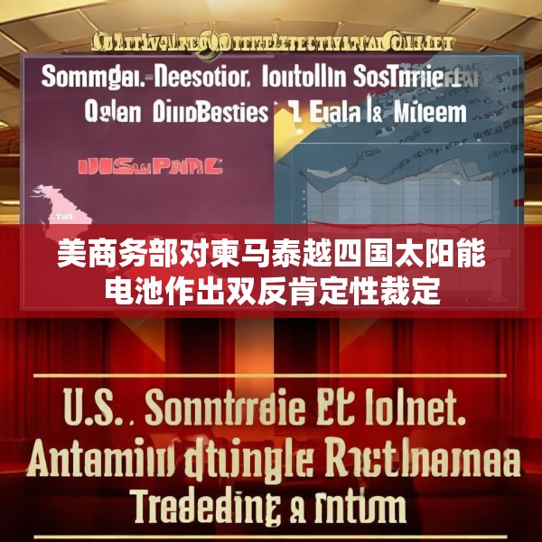 美商务部对柬马泰越四国太阳能电池作出双反肯定性裁定