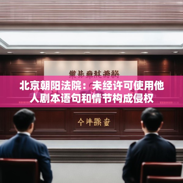 北京朝阳法院：未经许可使用他人剧本语句和情节构成侵权