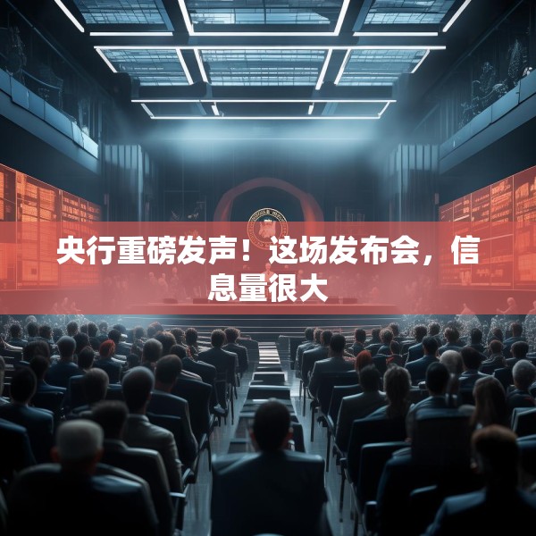 央行重磅发声！这场发布会，信息量很大
