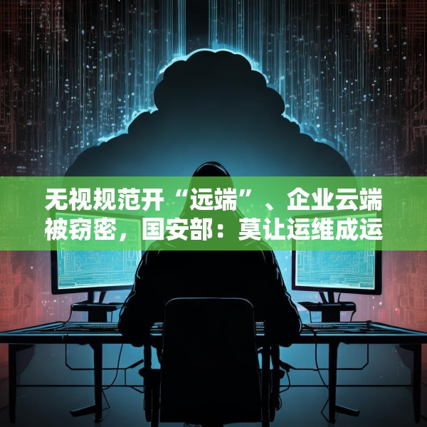 无视规范开“远端”、企业云端被窃密，国安部：莫让运维成运“危”
